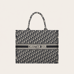 Canvas CD Monogram Black Tote Bag