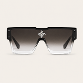 Luxury Black Rimless Visor Sunglasses