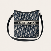 Blue Canvas CD Bucket Shoulder Bag
