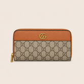 Brown GG Canvas Leather Travel Wallet