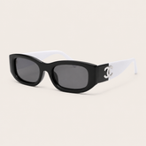 Fashion Black CC Wide Side Detail Sunglasses
