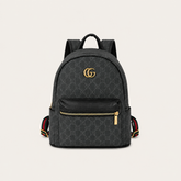Black Denim GG Pattern Backpack