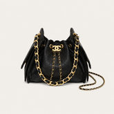 Black Leather CC Top Handle Bag
