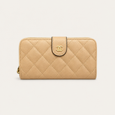 Quilted Leather CC Long Wallet