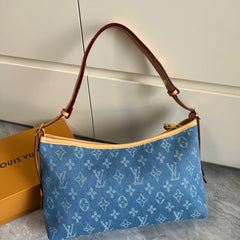 Denim Canvas Hobo Shoulder Bag