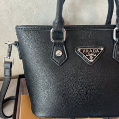 Leather PR Inspired Mini Tote Crossbody Bag