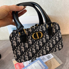 Black Canvas CD Shoulder Crossbody Bag