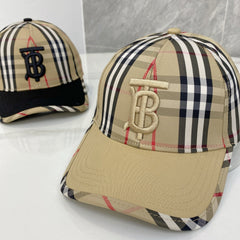 Brown Plaid Travel Baseball Hat