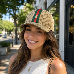 Vintage GG  Curved Brim Hat