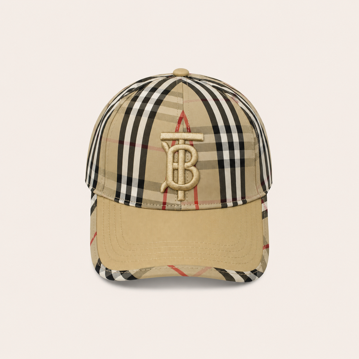 Brown  Plaid Travel Baseball Hat