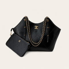 Leather CC Chain Shoulder Bag