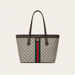 Brown GG  Leather Shoulder Bag