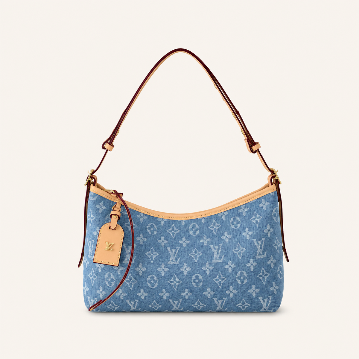 Denim Canvas Hobo Shoulder Bag