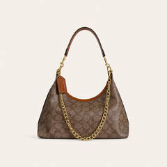 Leather  Brown  Pattern Hobo Shoulder Bag