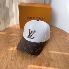 Monogram Leather Curved Brim Hat