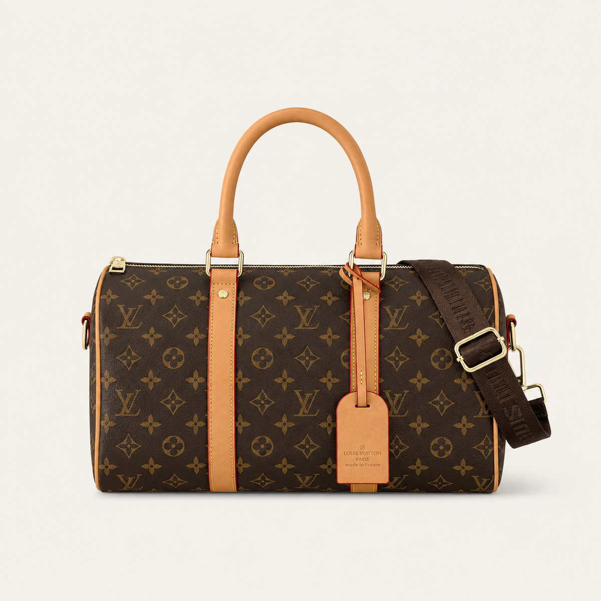 Luxury Leather Monogram Travel Bag