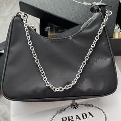 Nylon PR Crescent Shoulder Bag
