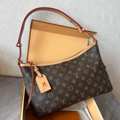 Leather Hobo Shoulder Handbag
