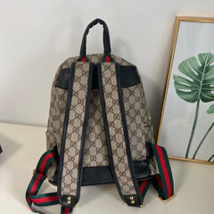 Brown Canvas GG Monogram Backpack