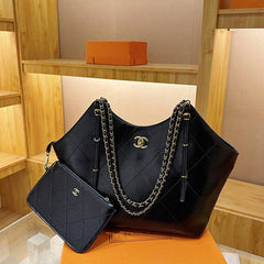 Leather CC Chain Shoulder Bag