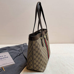 Brown GG  Leather Shoulder Bag