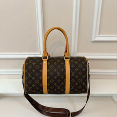 Luxury Leather Monogram Travel Bag
